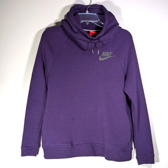 Nike Tops - Nike Deep Purple Pullover Cowl Neck Hoodie S